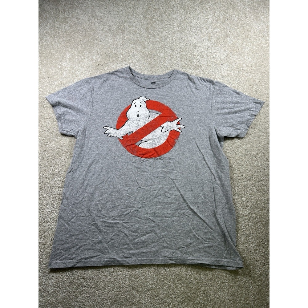 Mad Engine‎ Ghostbusters Mens Size L Graphic Gray Tshirt